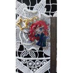 porte-clés acrylique holographique disney mérida