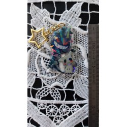 porte-clés acrylique holographique pokemon ectoplasma et mimiki