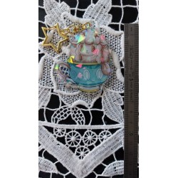 porte-clés acrylique holographique moumouton et théffroi pokemon