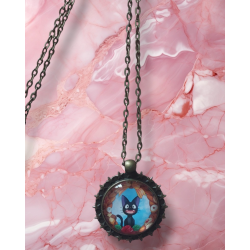Collier artisanal jiji de kiki la petite sorcière de ghibli